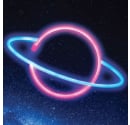 Neonowa Lampka Saturn