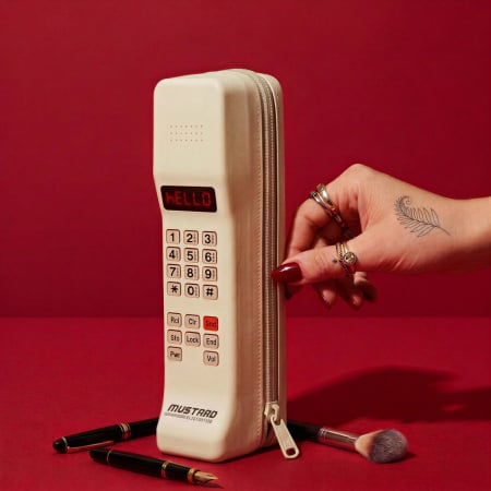 Piórnik Telefon Retro