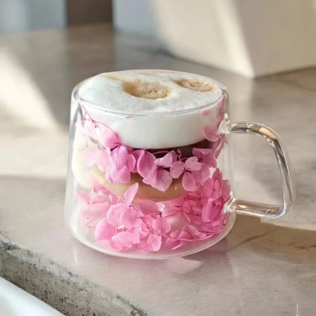 Szklanka Termiczna 180ml z Kwiatami w Środku