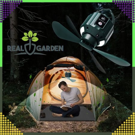 Przenośny Wentylator z Lampą LED 2w1