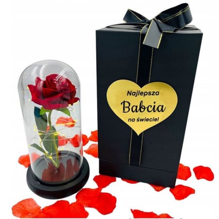 Wieczna Róża z Grawerem dla Babci