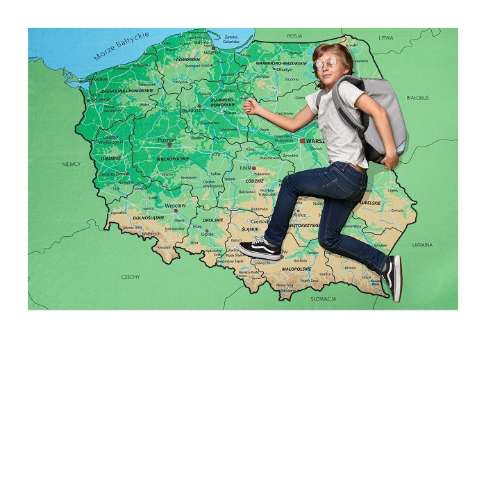 Ręcznik Mapa Polski XXL