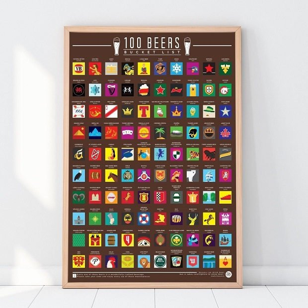 100 Najlepszych Piw - Poster Zdrapka
