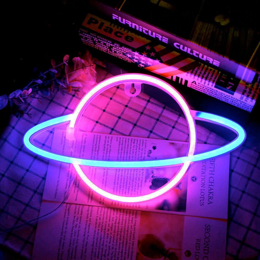 Neonowa Lampka Saturn