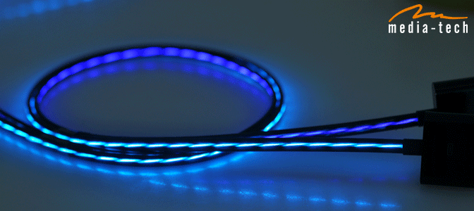 Świecący Kabel Flow Blue