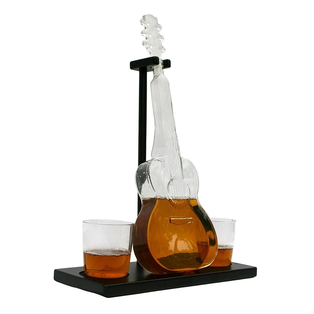 Karafka Gitara ze Stojakiem i Szklankami