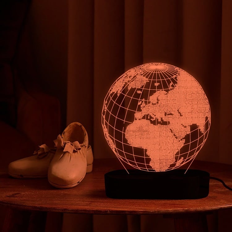 Lampka Globus 3D