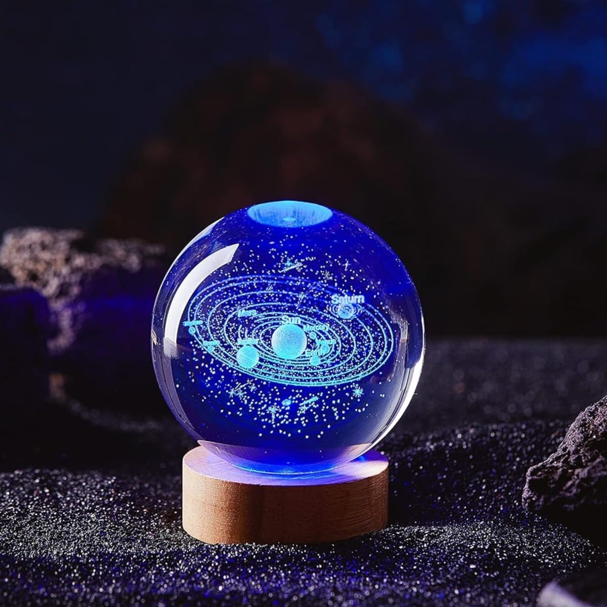 Lampka Kryształowa Kula Układ Słoneczny