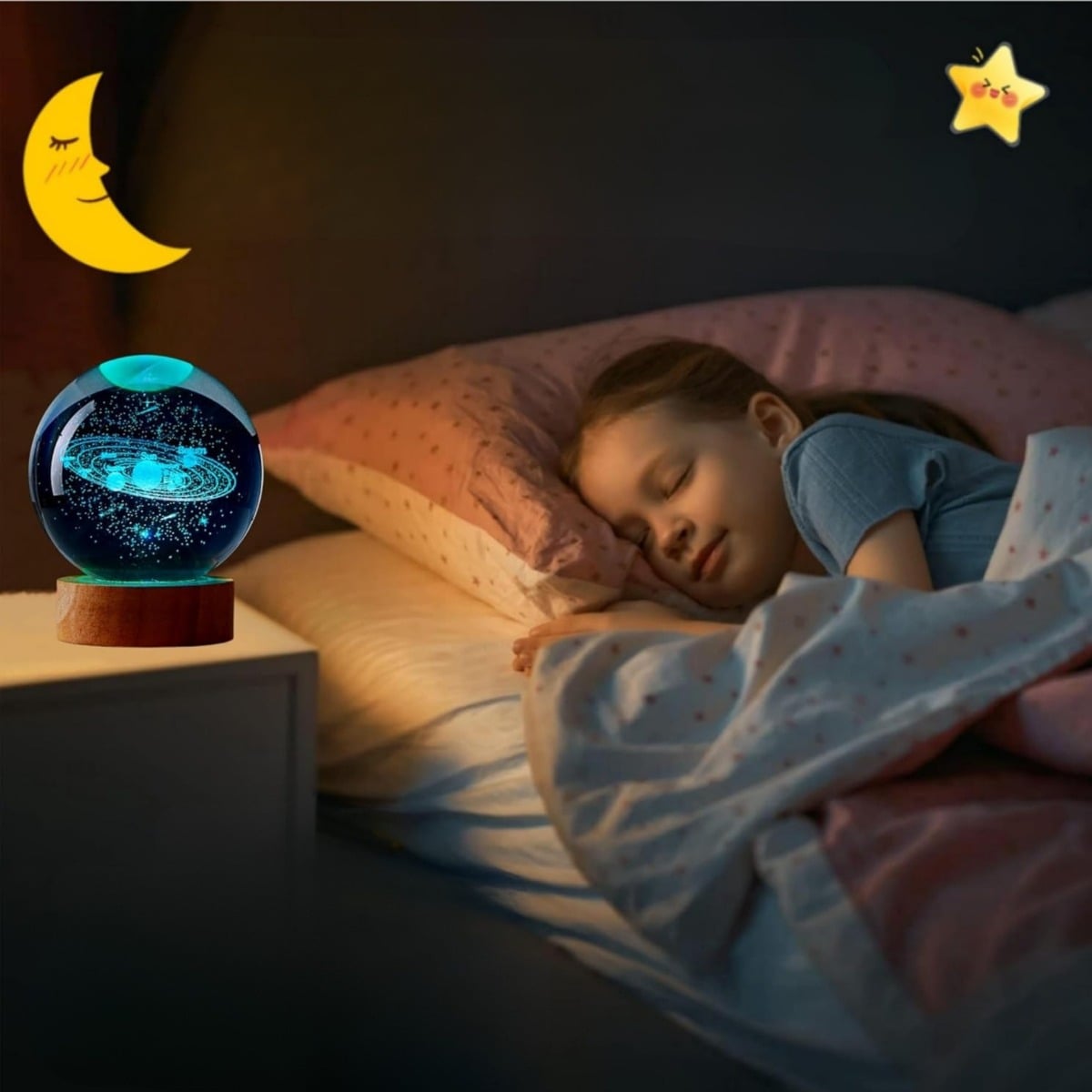 Lampka Kryształowa Kula Układ Słoneczny