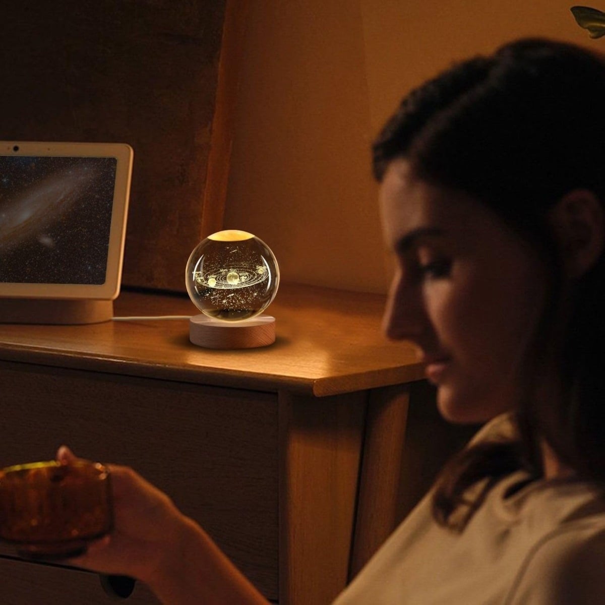 Lampka Kryształowa Kula Układ Słoneczny