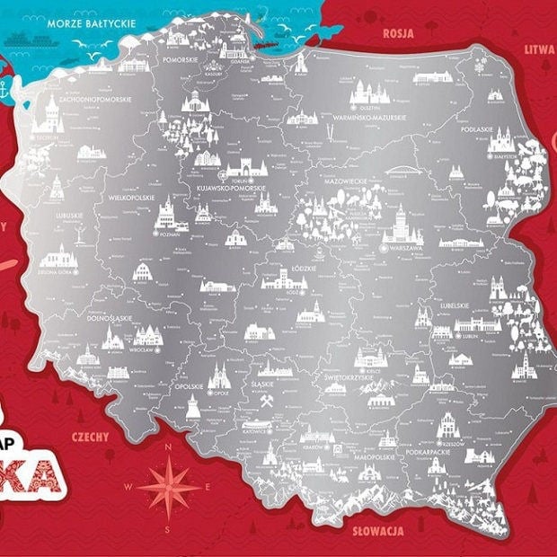 Mapa Zdrapka Polska