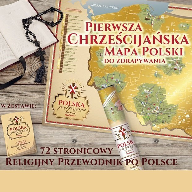 Mapa Zdrapka Polska Pielgrzyma