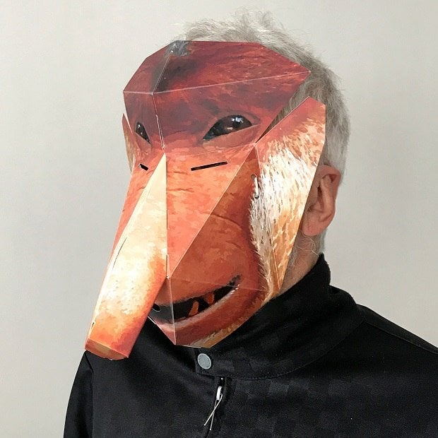 Papierowa Maska 3D Janusz Nosacz