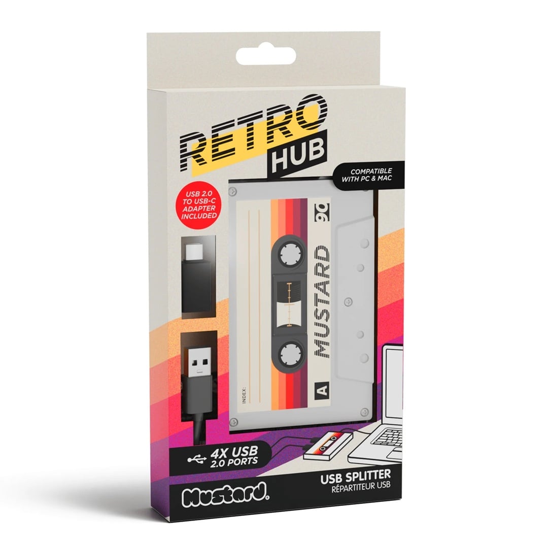 Retro Hub USB w Kształcie Kasety - 4 porty