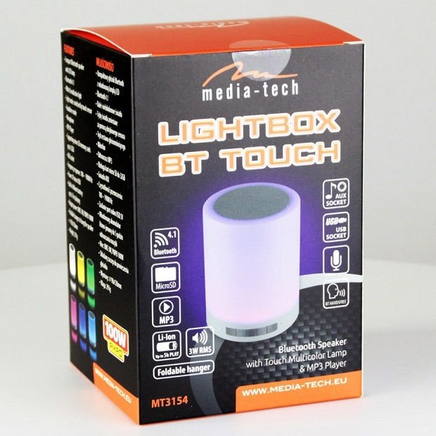 Świecący Głośnik Lightbox Touch