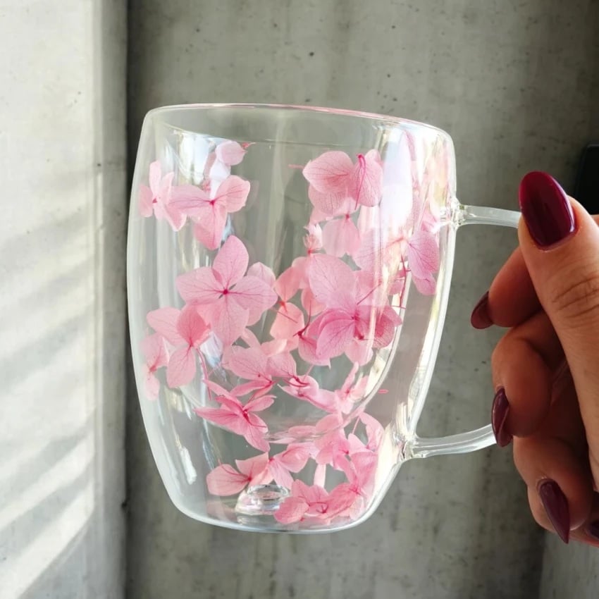 Szklanka Termiczna 300ml z Kwiatami w Środku