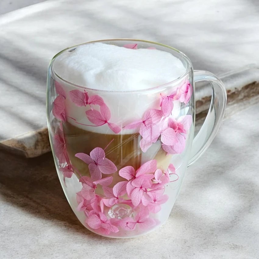 Szklanka Termiczna 300ml z Kwiatami w Środku