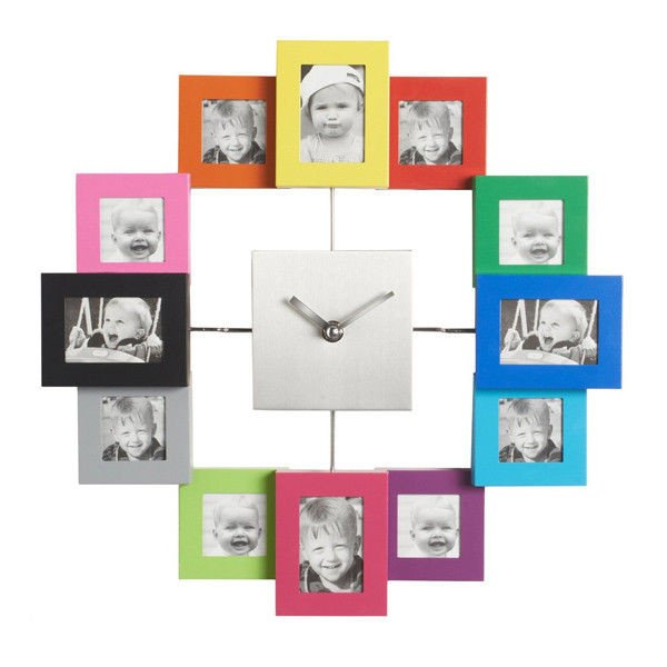 Zegar z Ramkami Kolorowy