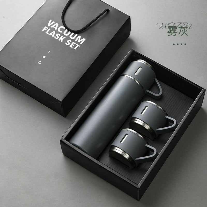 Zestaw Termos z 3 Kubkami